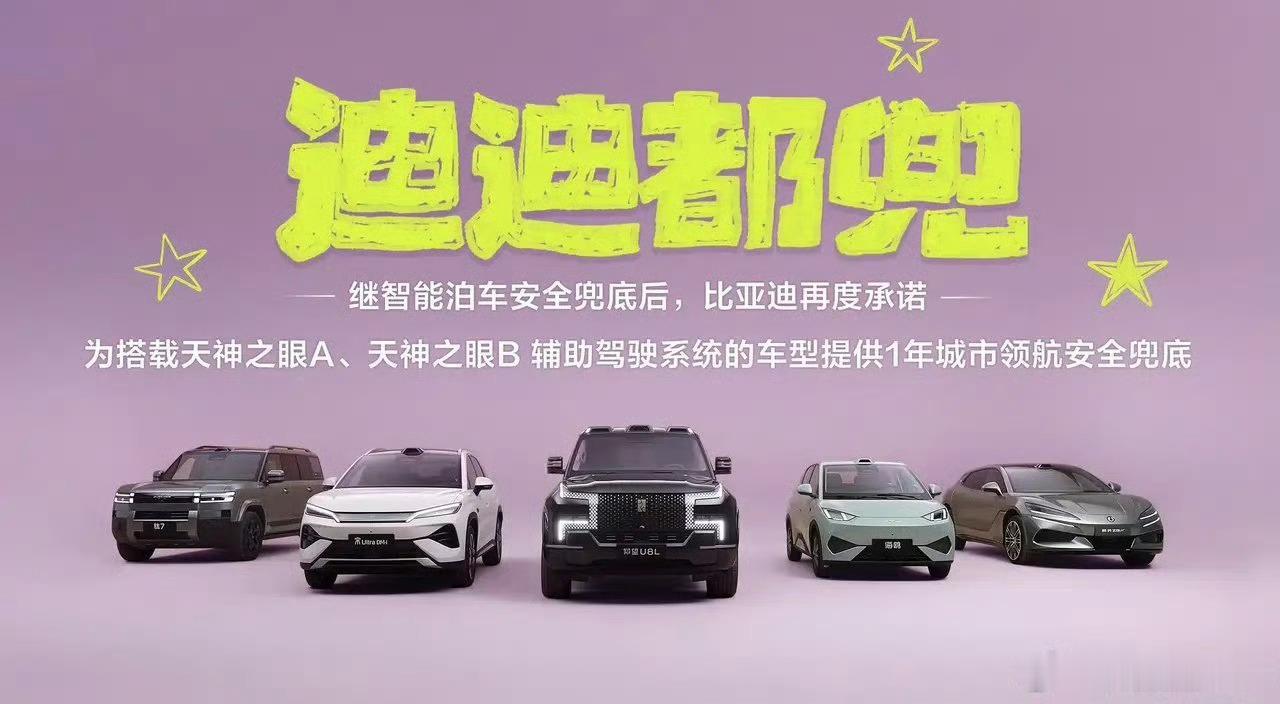 前阵子比亚迪不是出了一项安全兜底政策吗？万万没想到才短短三天啊，城市领航使用用户