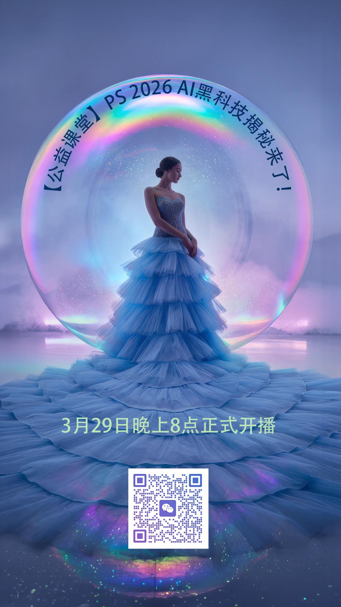 【公开课】PS 2026 AI黑科技揭秘！
内容包括：
✔ AI对话式修图
✔ 