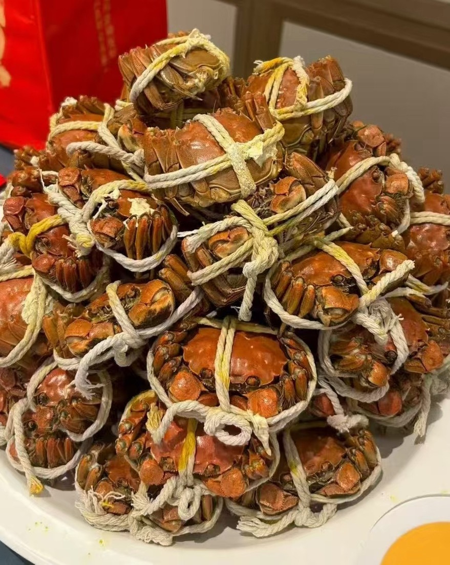 今日回家，休整一下，后天去阳澄湖看蟹塘。以我吃了几十年螃蟹的经验，这个月份的大闸