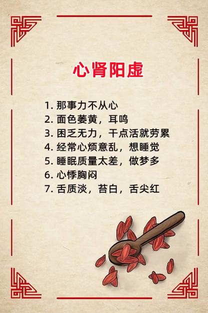 心肾阳虚的表现~~