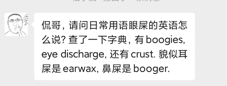 👀终于有人问了这个问题，给大家总结一下：1）眼屎：sleep（作名词可以表