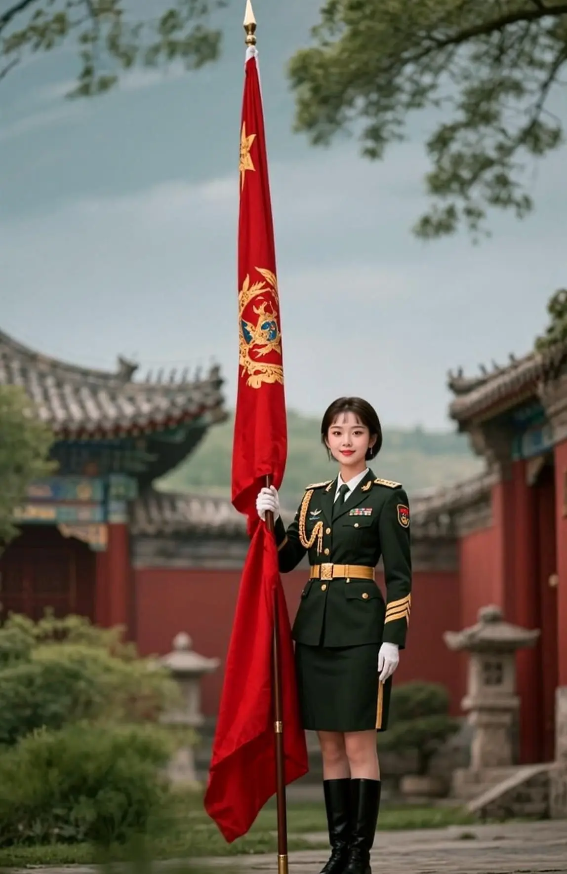 AI守护国旗英姿