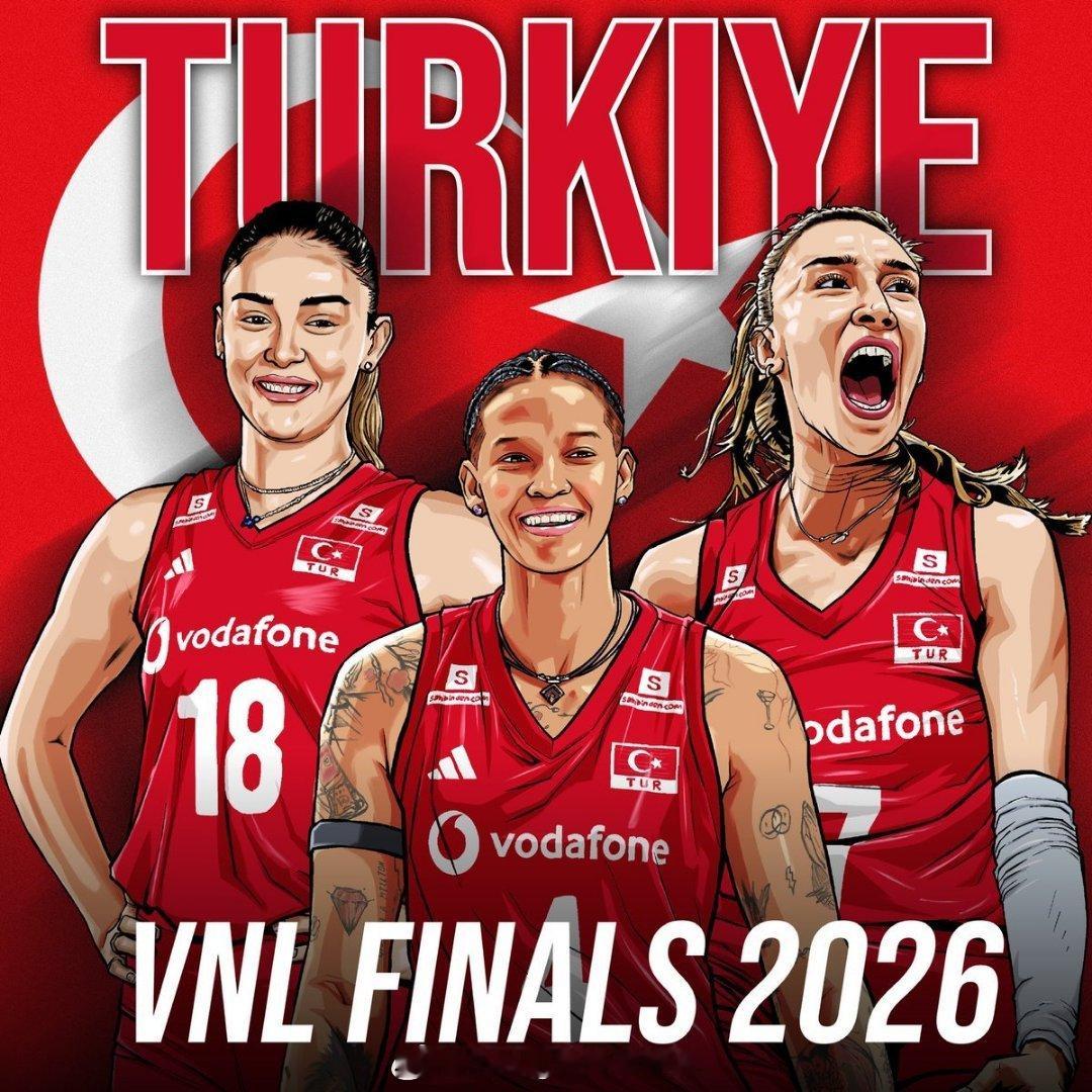 国际排联发布的土耳其晋级决赛海报• 🇹🇷 梅丽莎·巴尔加斯• 🇹🇷 泽赫