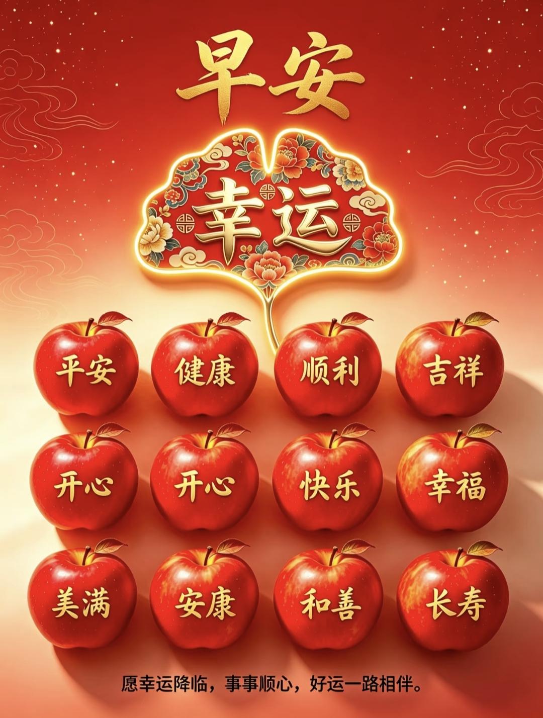 ​紫气东来，好运常伴；步履生香，安康永驻。晨光正好，愿你从容向前，所念皆安，所愿