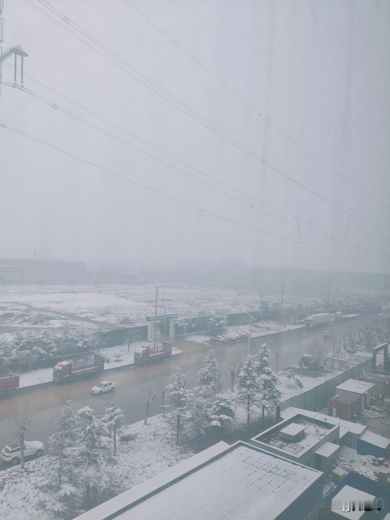 晒晒你拍的初雪美图第一场雪，从昨天晚上一直下到现在，路面已经结冰，出行注意安全。