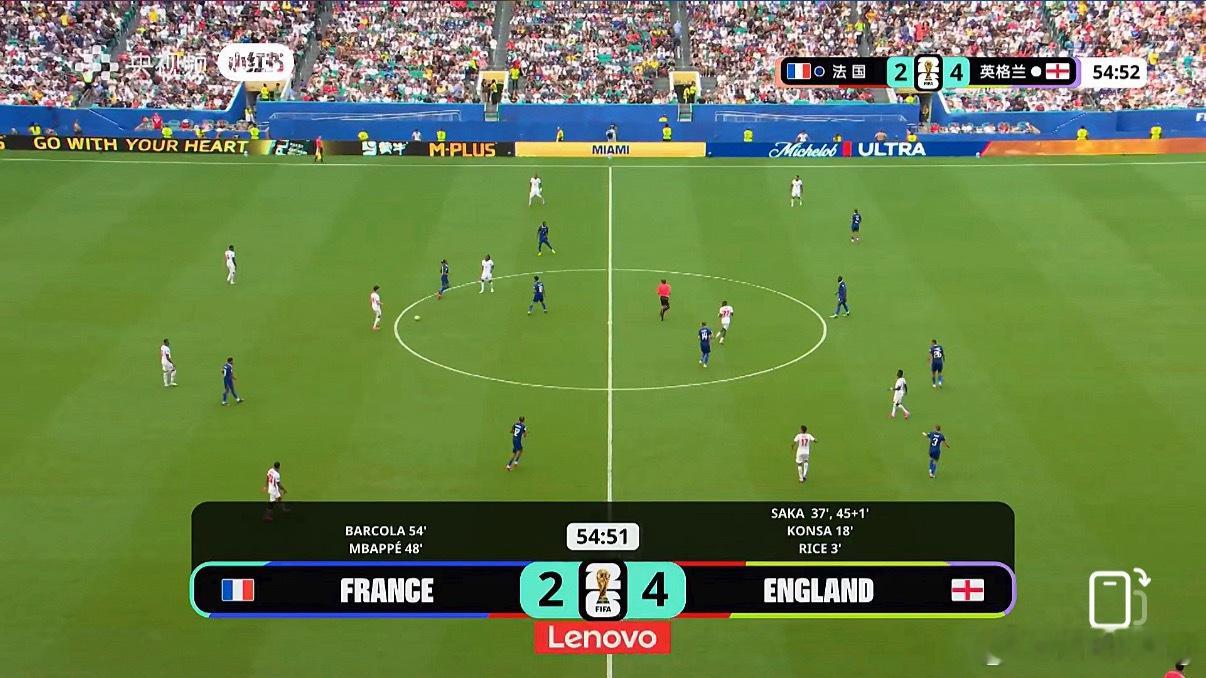 法国vs英格兰法国上半场落后0-4，下半场开场没多久就追到2-4，这不像是不想踢