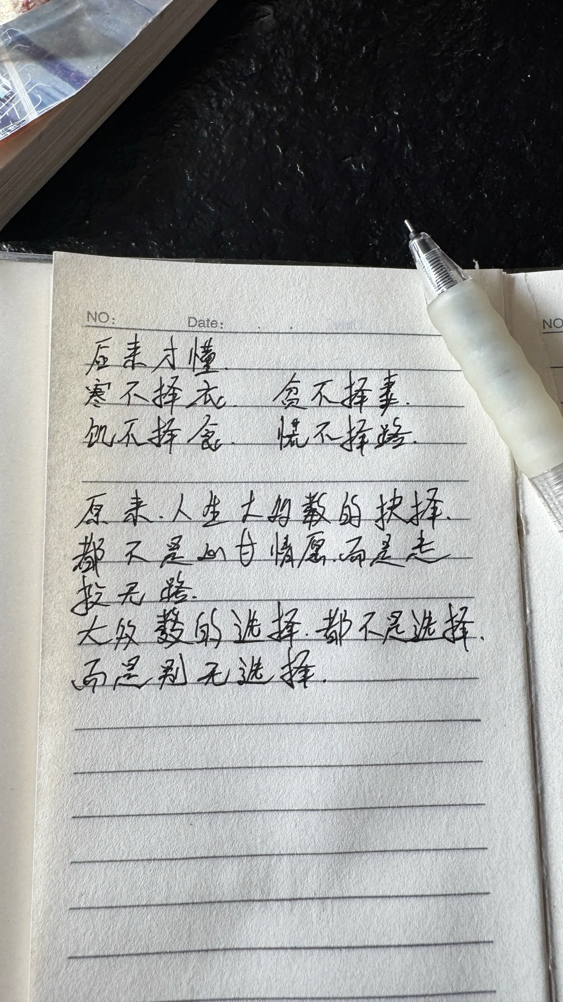硬笔书法 励志短句 手抄诗词 手写文案