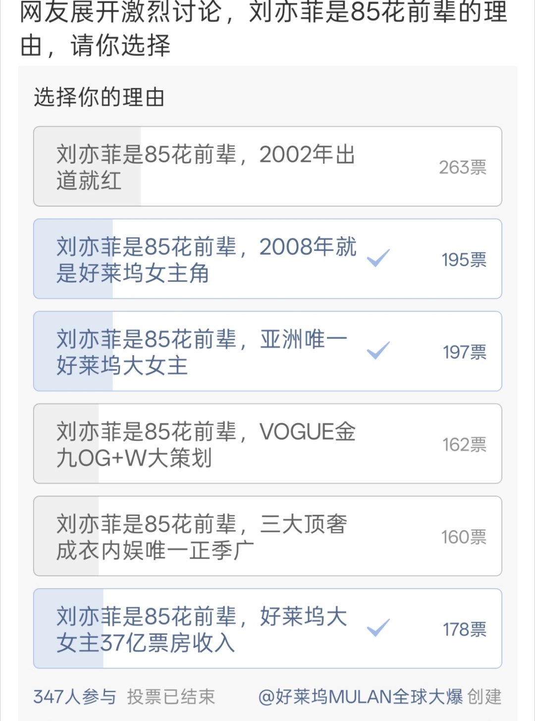 刷到热搜第一反应刘亦菲是85花前辈啊！[不愧是你]确实是诶，圈内比较年轻的前辈啦