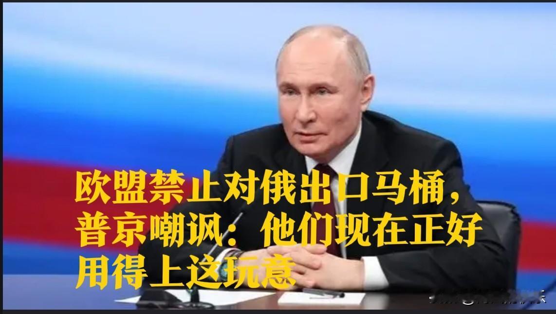 欧盟禁止对俄出口马桶，普京嘲讽：他们现在正好用得上这玩意

   据外媒报道欧盟