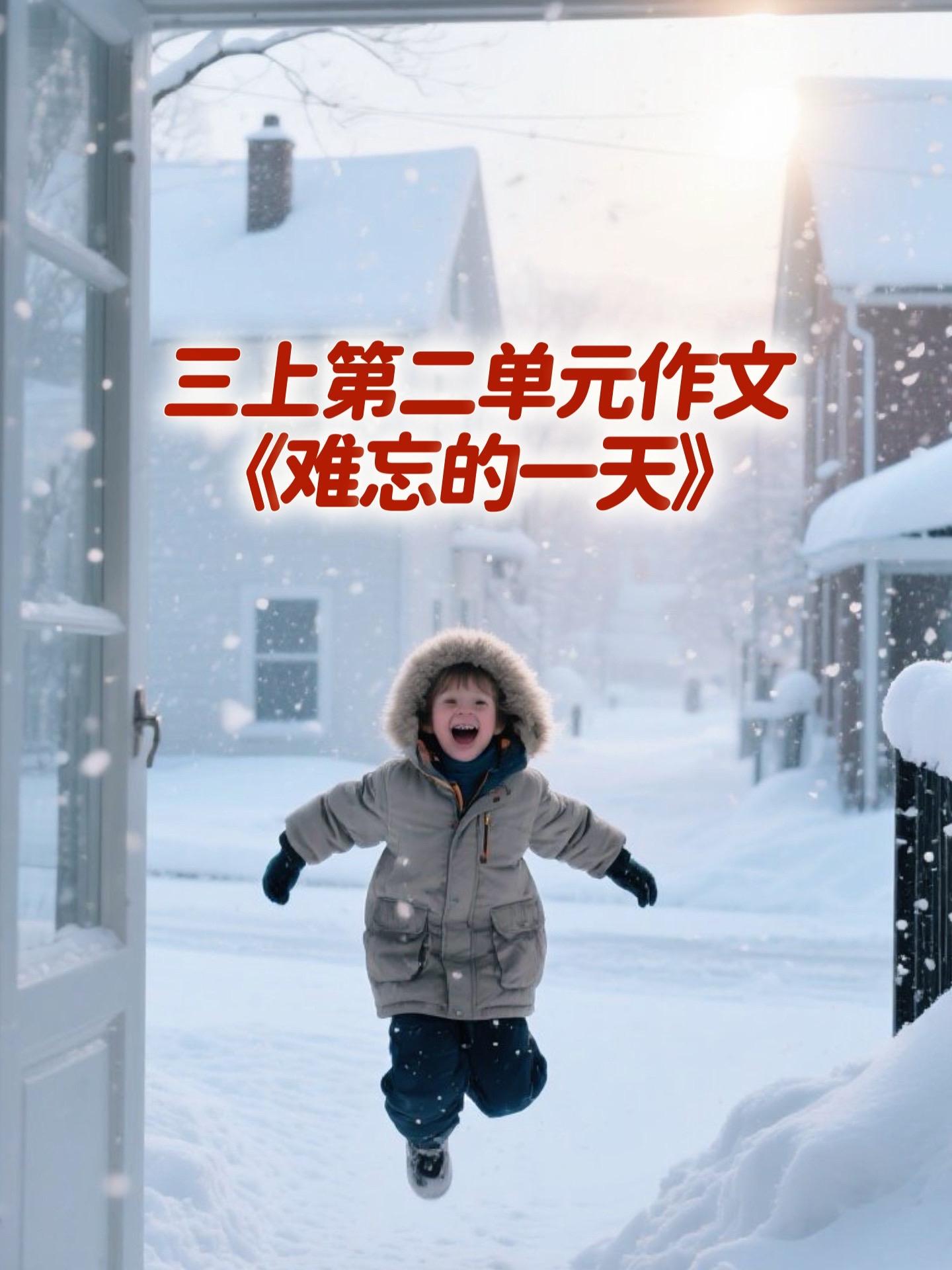 《难忘的一天》 优秀范文。家长必读，小学三年级上册第二单元习作《写日记...
