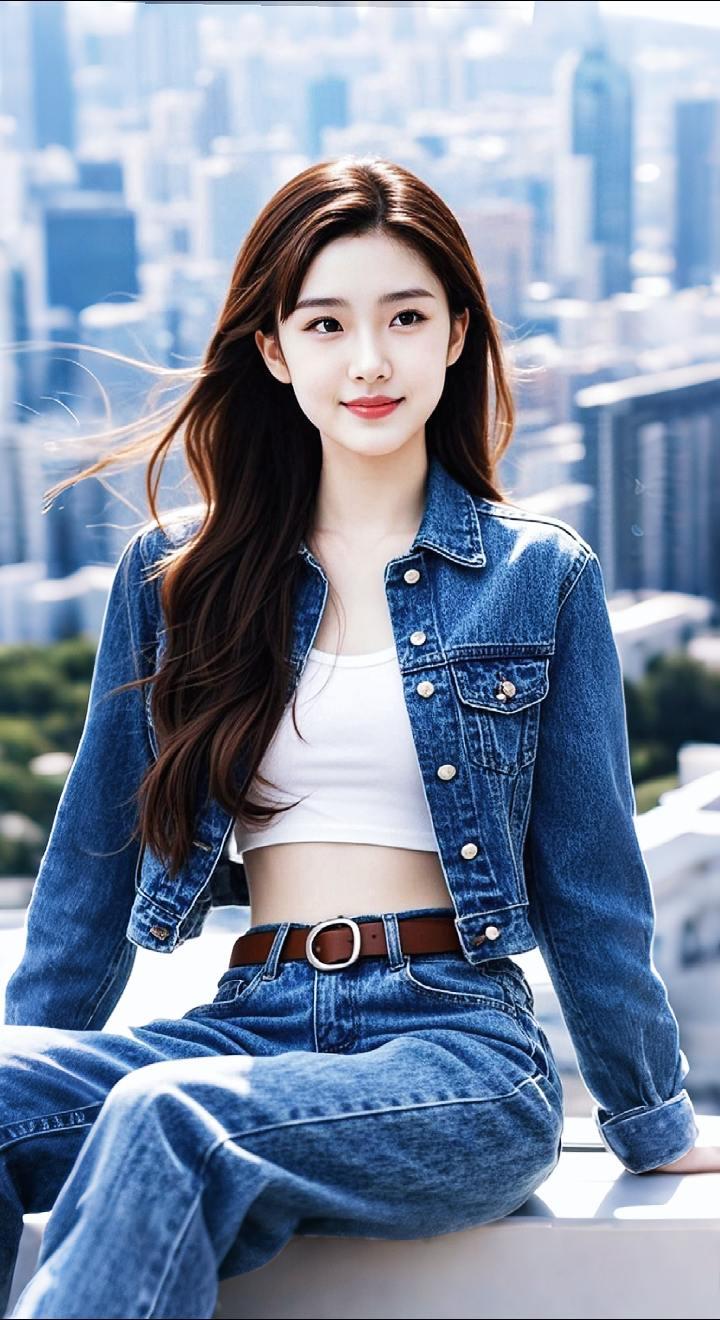 AI扩图 AI牛仔佳人