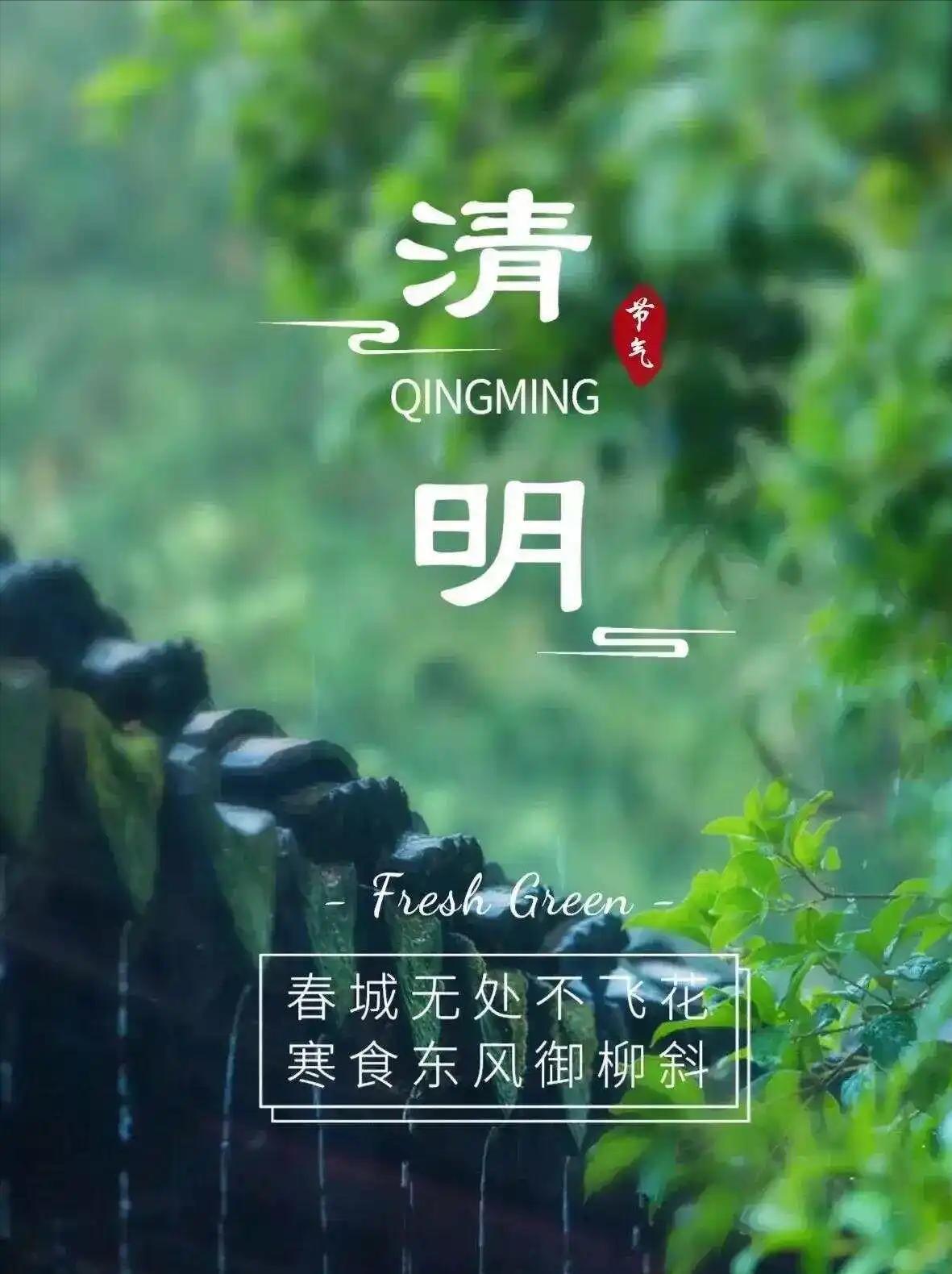 人间四月，明媚芳菲，目之所及，满眼新绿。清明，也是追思故人，这一天，人们祭祖扫墓