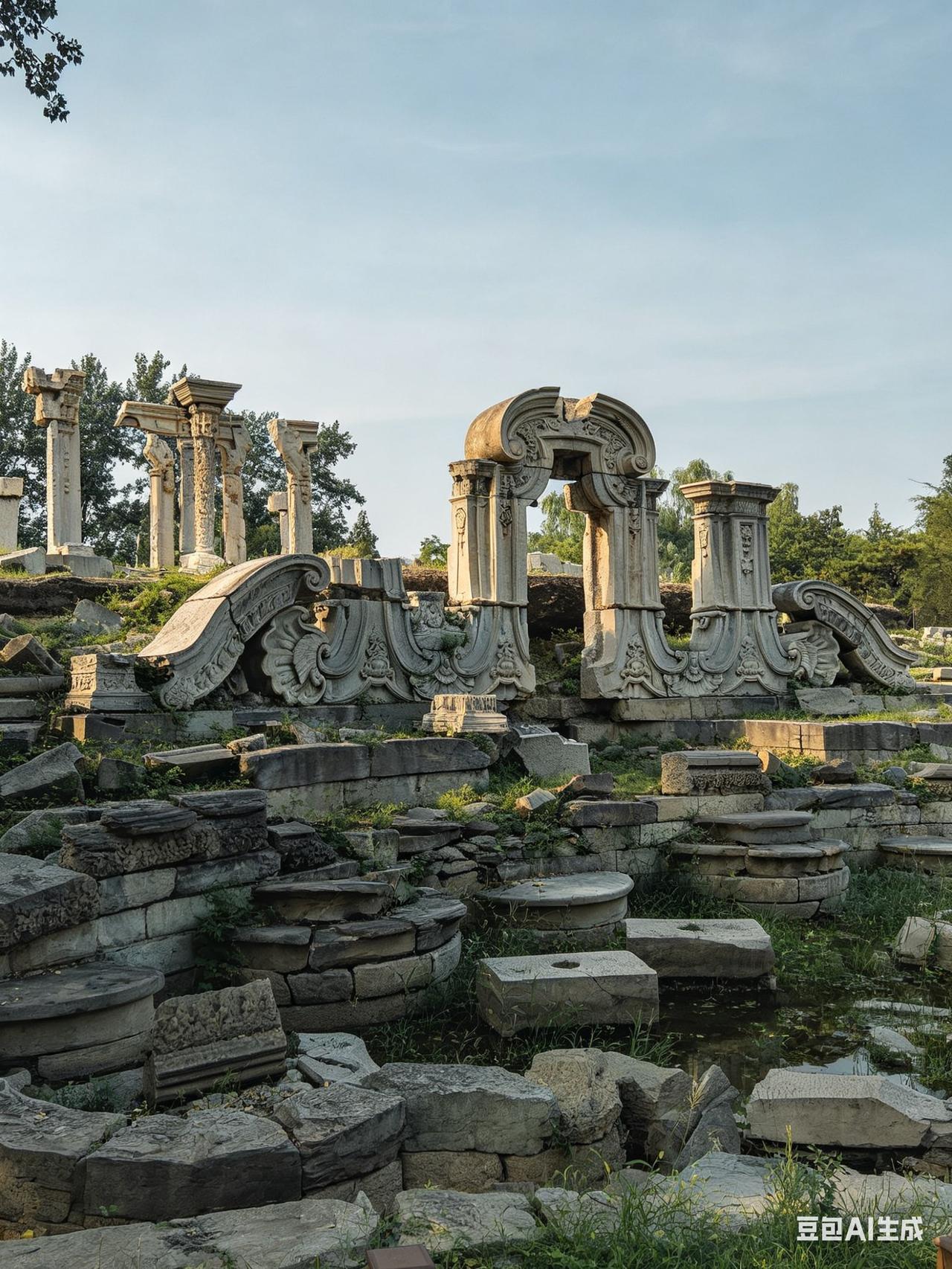 圆明园这事儿，让人感慨。以前它是皇家私宅，普通百姓连靠近都不行，那时候咱就是草莽