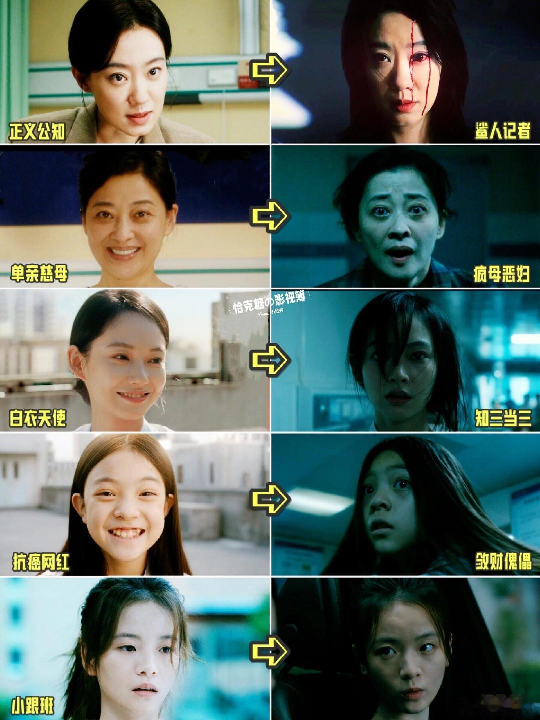 就这个阴湿恶女味爽当代恶女图鉴有！从张子枫到文咏珊，内娱恶女终于不用靠烟熏妆黑化