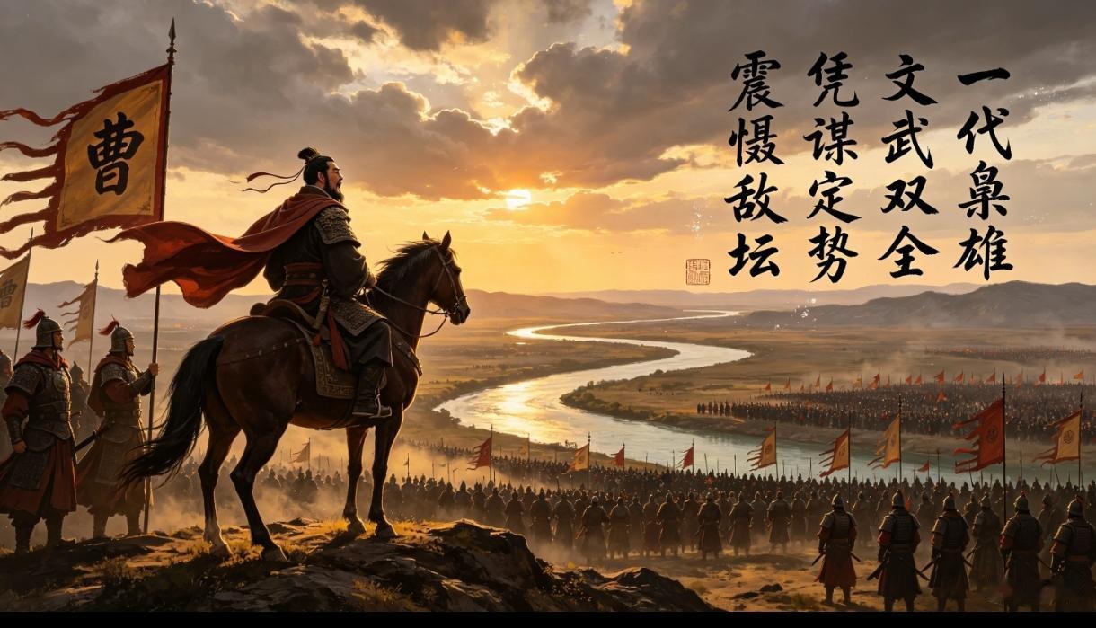 小故事
阵前笑敌

话说曹操，
率领兵团，
长途跋涉，
来到渭南，
韩遂马超，