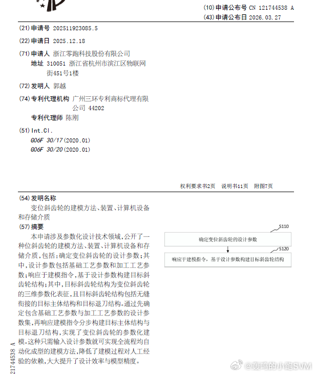 技术巡猎  零跑  变位斜齿轮的建模方法、装置、计算机设备和存储介质。机械开发从