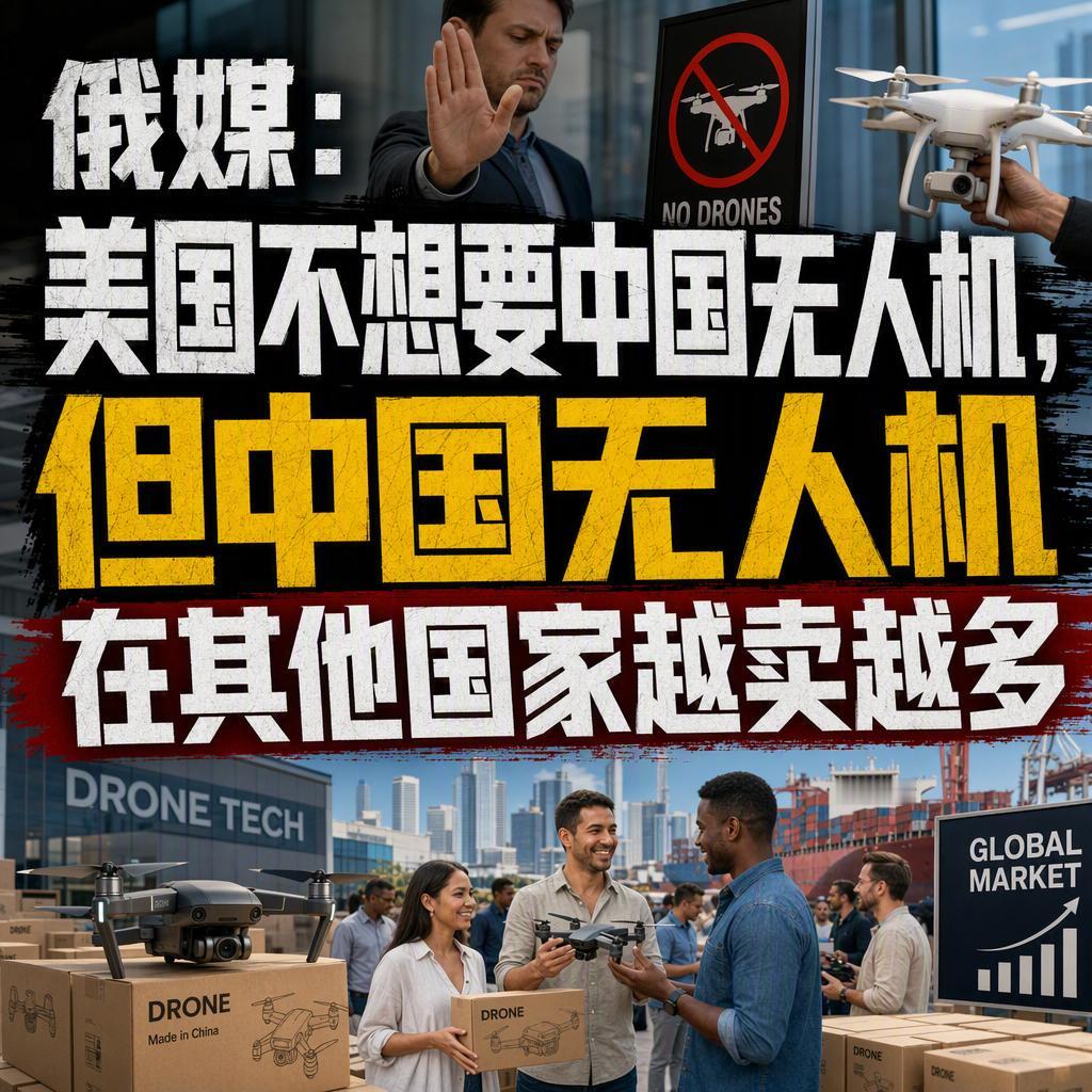 很多人以为，美国把中国无人机拦在门外，中国无人机就会卖不动了。
但今年的数据狠狠