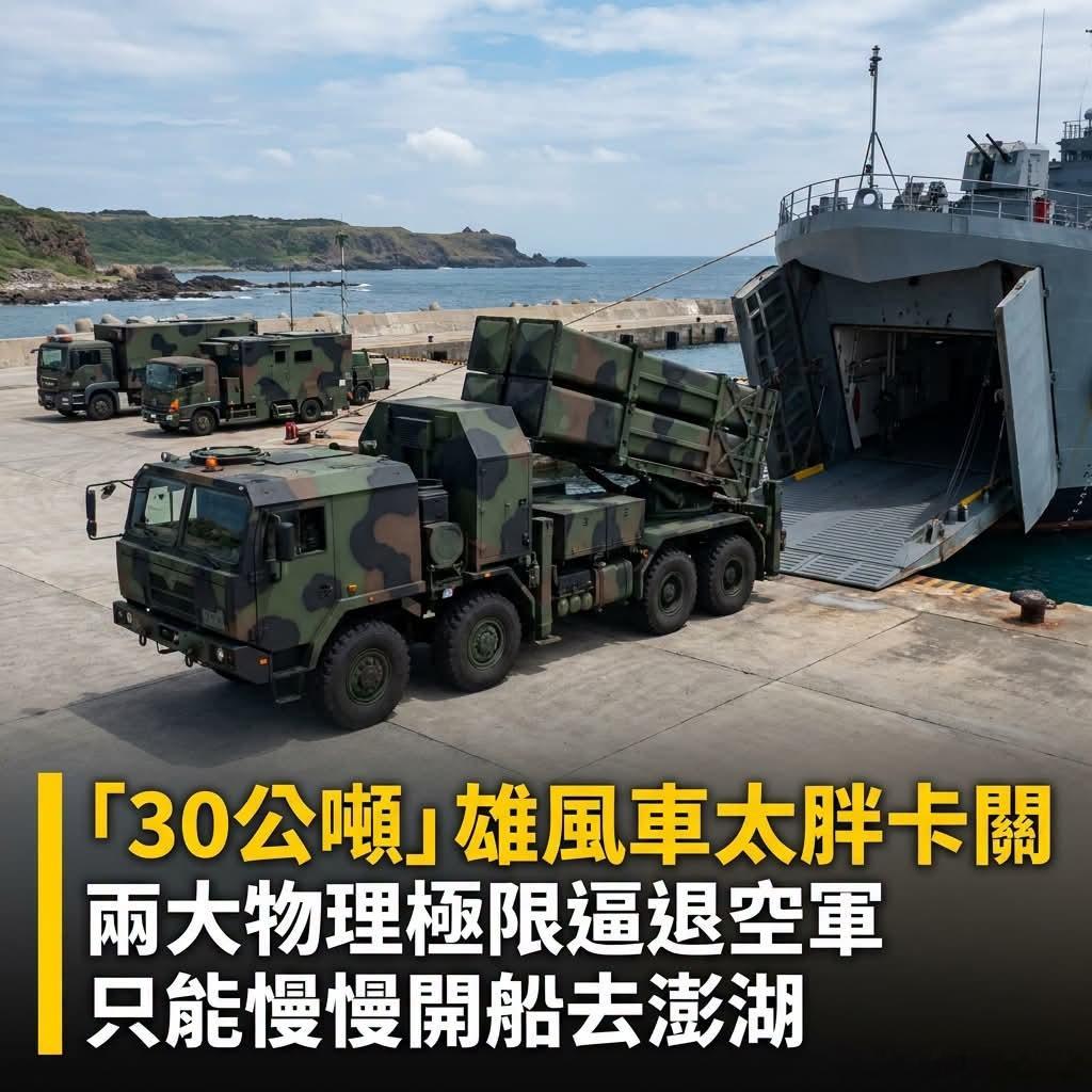 中国台湾省 台媒：飛彈車那麼大一台，為什麼不能直接用運輸機飛去澎湖就好？這不是什