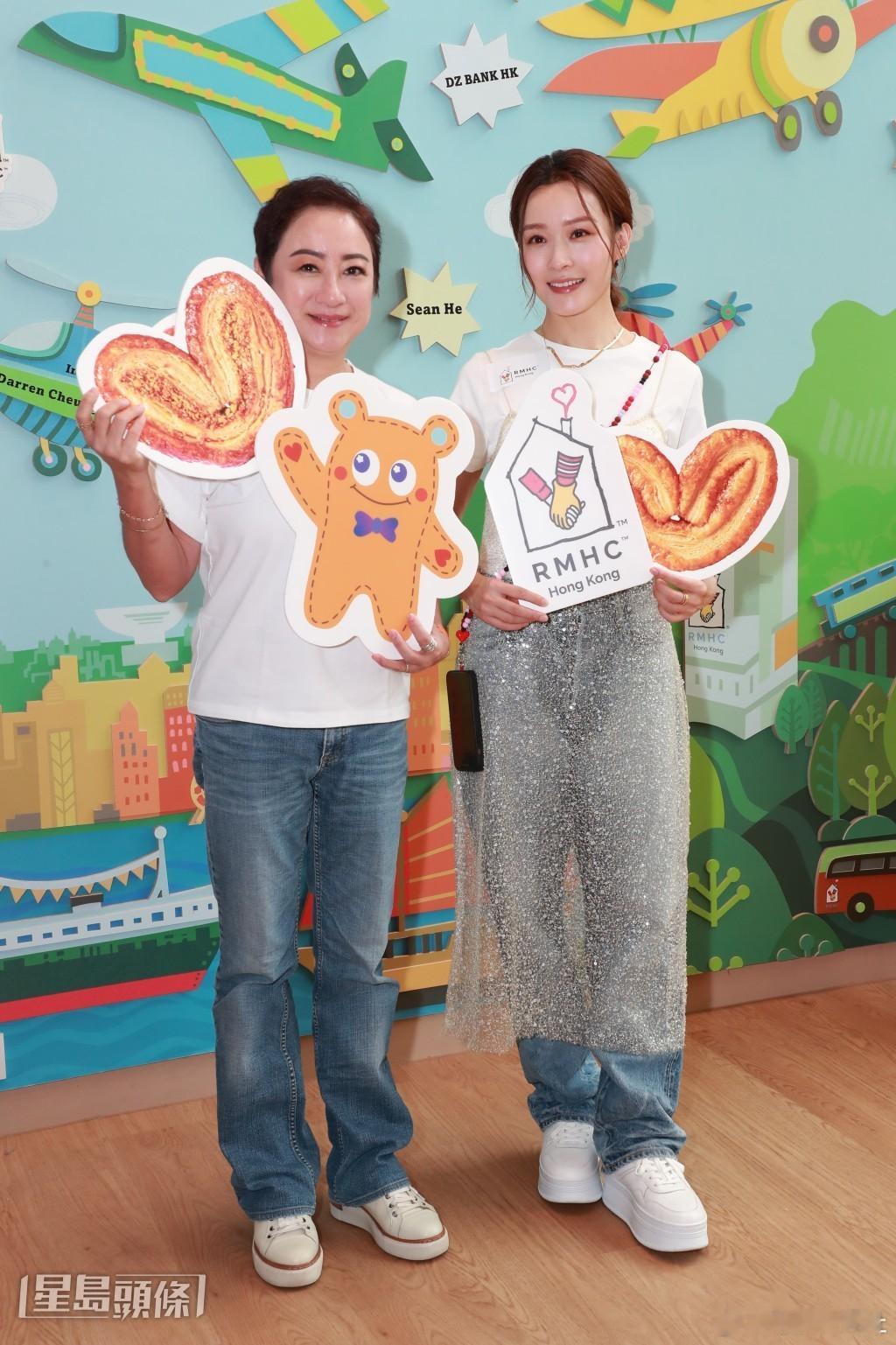 李佳芯（Ali）今日（6日）出席慈善活動，與謝寧及一班病童一起製作蝴蝶酥。李佳芯
