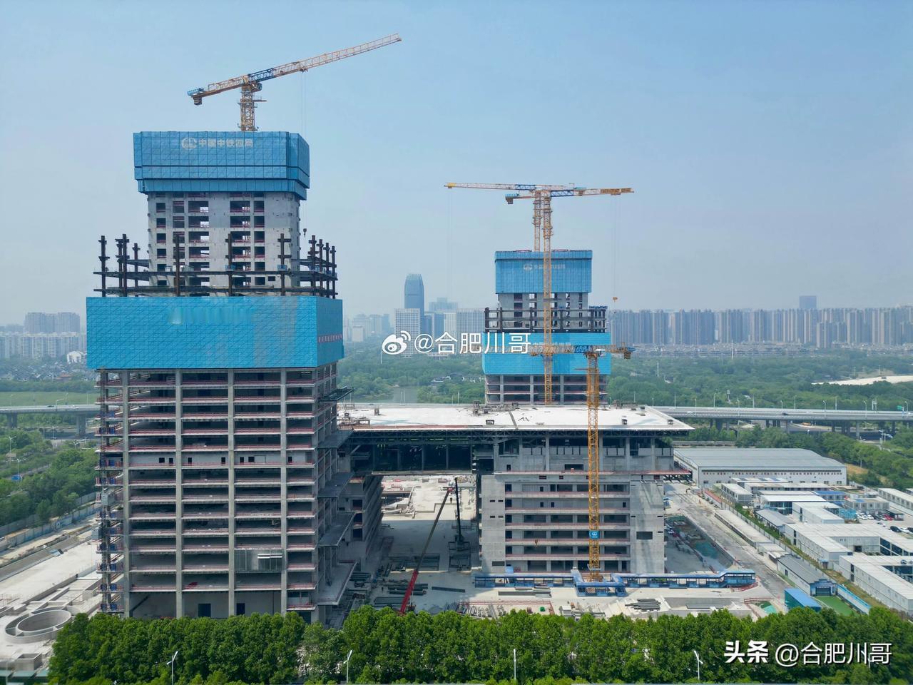 合肥在建中唯二有200米高楼
合肥轨道交通线网控制及应急救援指挥中心项目进展～