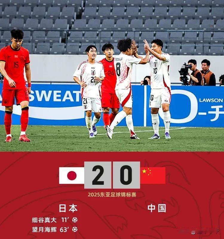 国足终于进步了，从0-7惨败到0-2惜败日本！

在刚刚结束的东亚杯第2轮比赛中