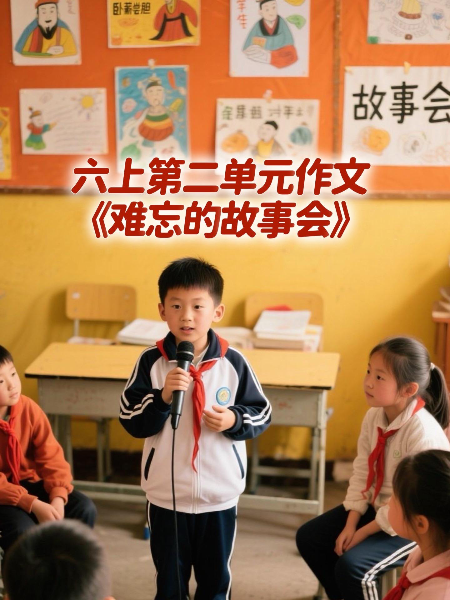 《难忘的故事会》 优秀范文。家长必读，小学六年级上册第二单元习作《多彩...