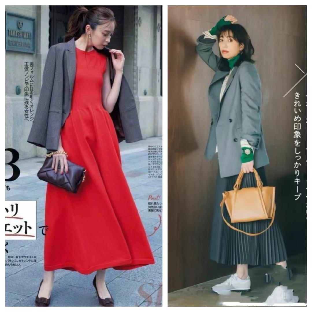 真正优雅的女人，都爱“西装+长裙”，温柔大方、秋天穿刚刚好！
秋天里，选择西装和