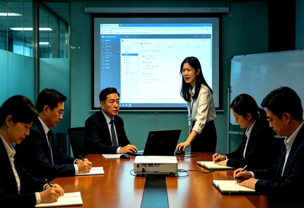 新来的女同事，把我熬了三周的85页方案，署上她名字，上台了。
台下，各部门负责人