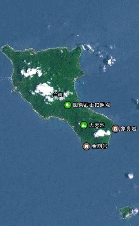 我国台湾岛东边太平洋上有一个大岛 —— 兰屿，面积约 45 平方公里，有钓鱼岛的