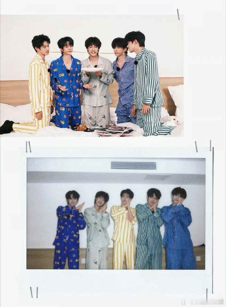 登陆少年睡衣拍立得登陆少年辣条味的拍立得慵懒睡衣造型搭配满满生活气息，带着辣条味