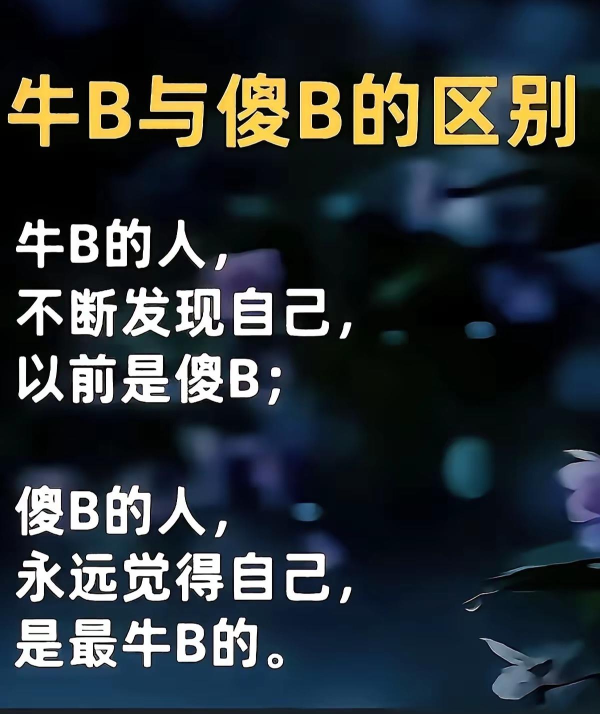 区别一目了然，各位觉得自己牛 B 还是傻 B？