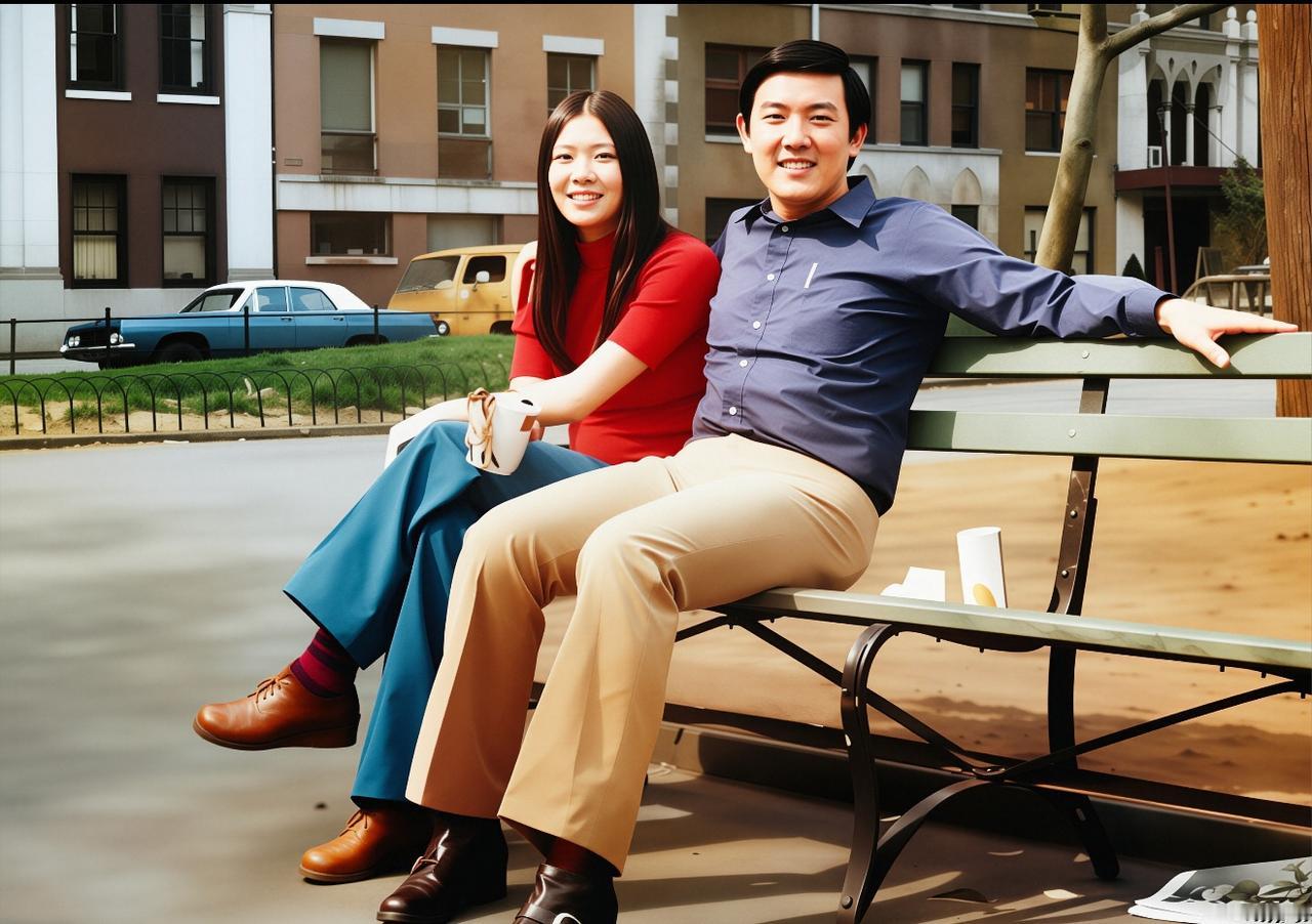 1975年，马英九和周美青的一张珍贵合影，这一年他才25岁，英气逼人，自信满满