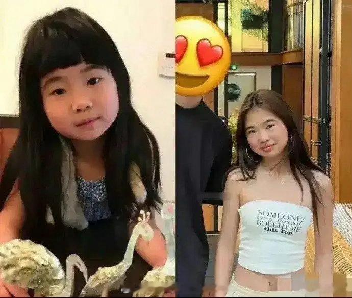 曹格女儿长大了，小时候萌萌可爱的包子脸，长大了完全大变样了 
