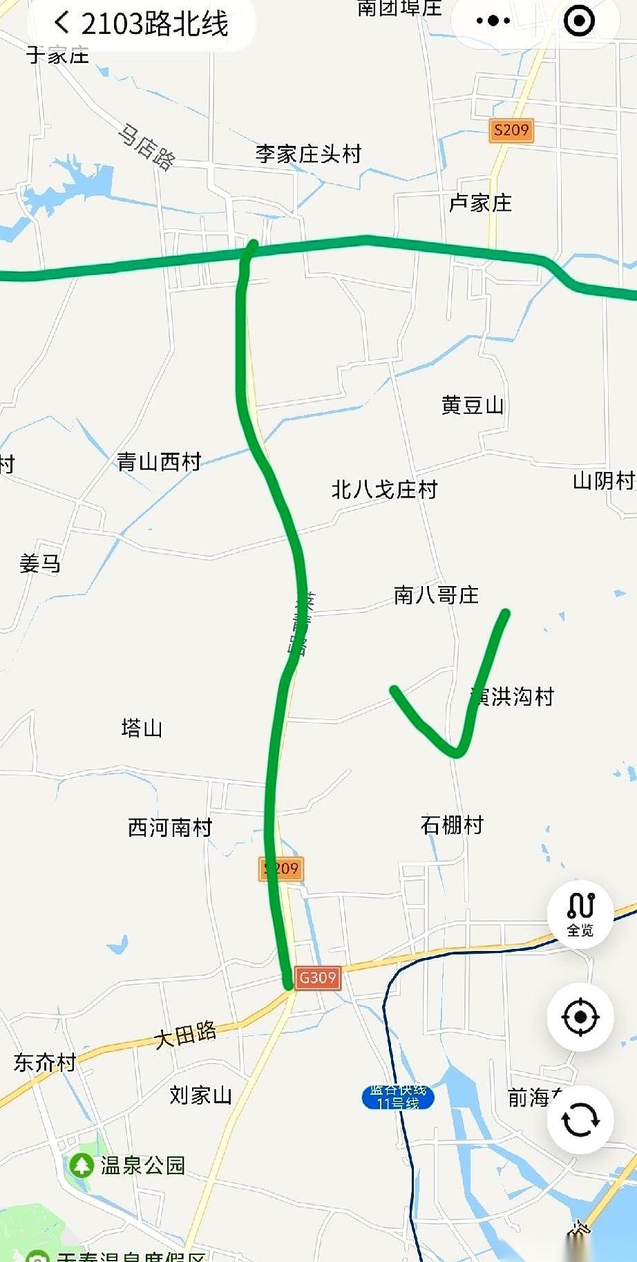 终于！天天绕路绕到心烦的2103路，终于要回来了！
还有旅游2号线也是。
就那段