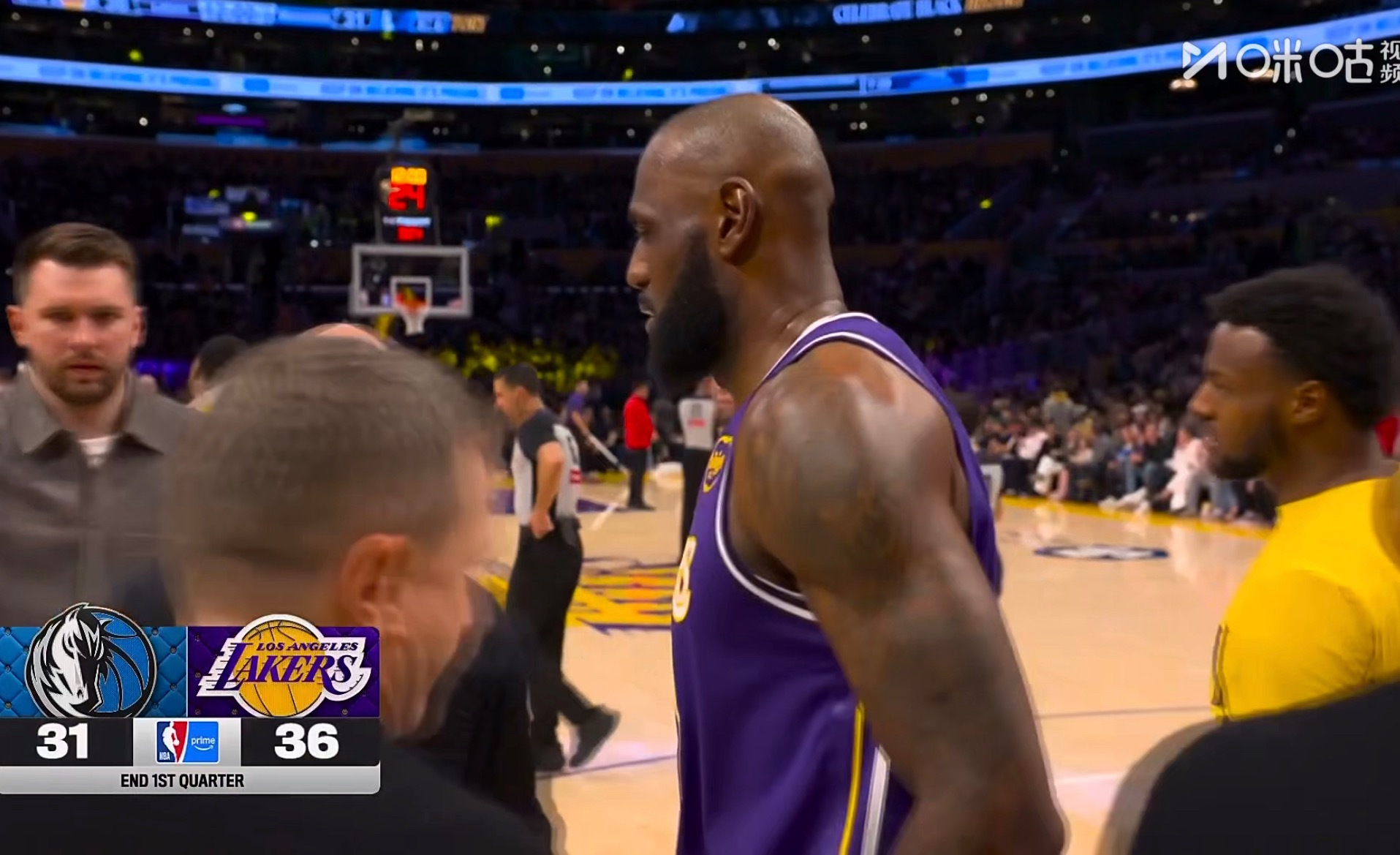 老詹第一节14分2板6助攻0失误！🔥 独行侠vs湖人