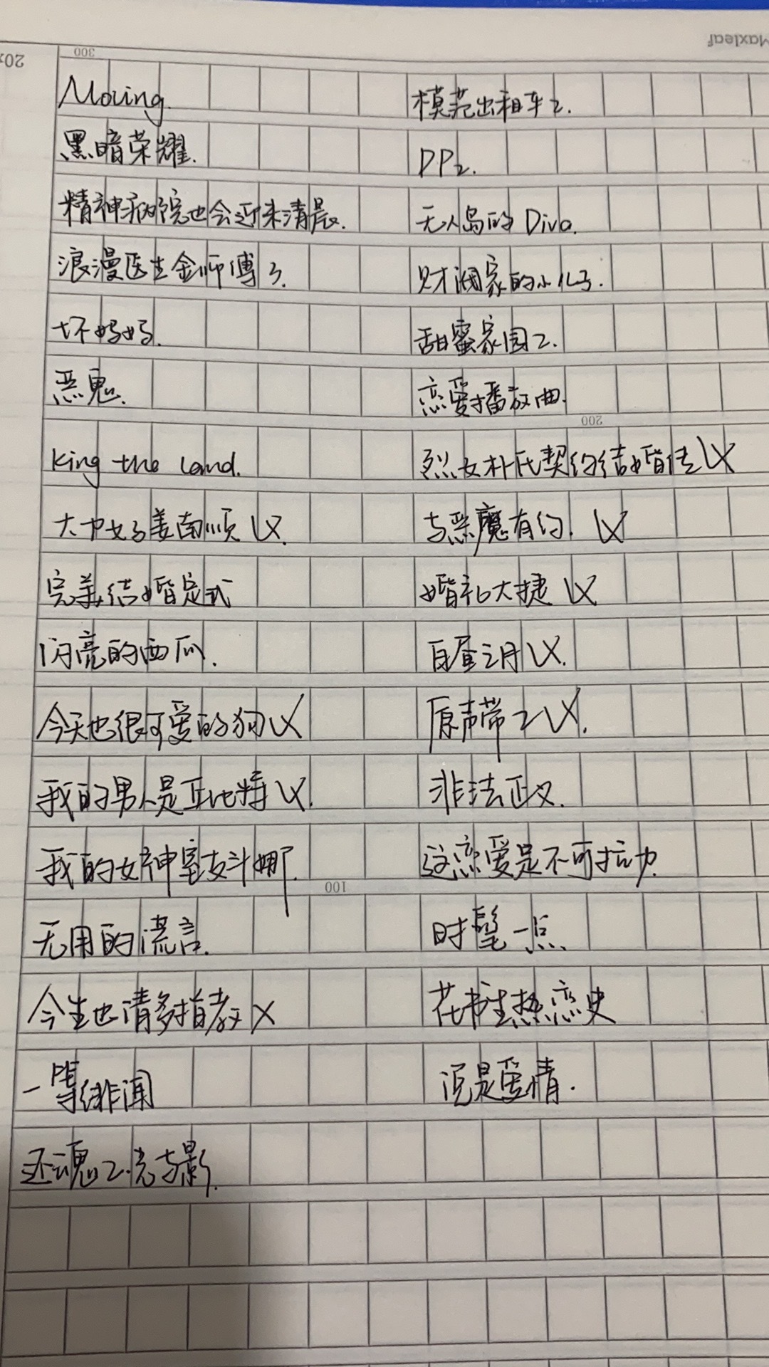 所以今年，韩剧看了33部，国产剧看完的62部，没看完的28部…我真的是很爱看电视
