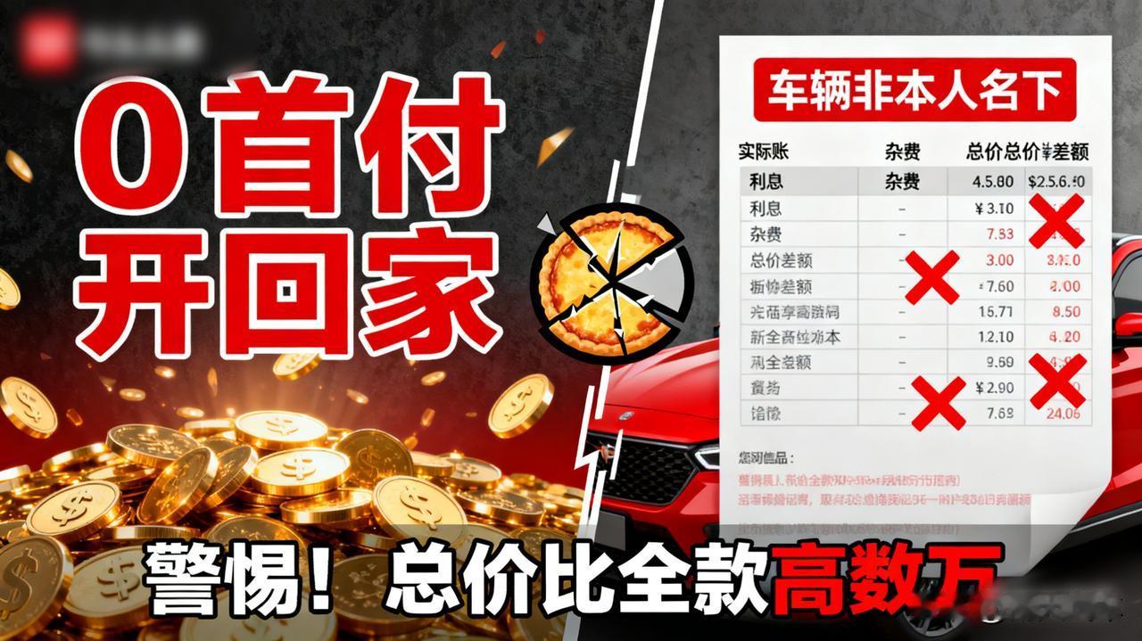 “零首付”购车是馅饼还是陷阱？算完这笔账我惊呆了

听着诱惑，实则巨坑！利息高得