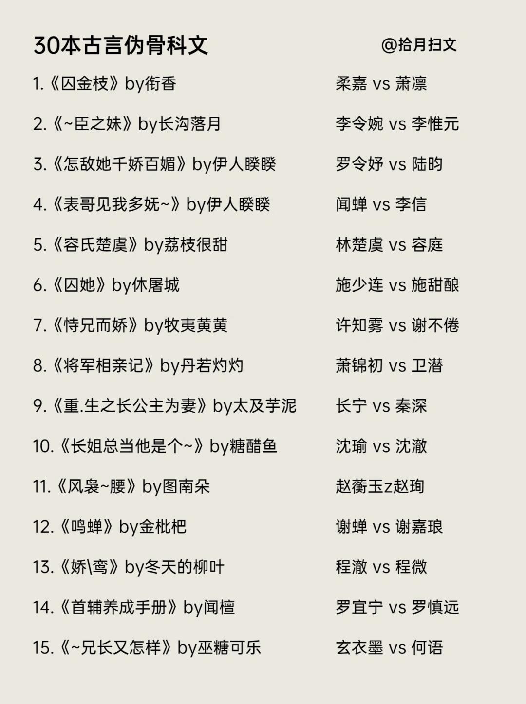 30本巨好看古言伪骨科兄妹文‼️带感上头