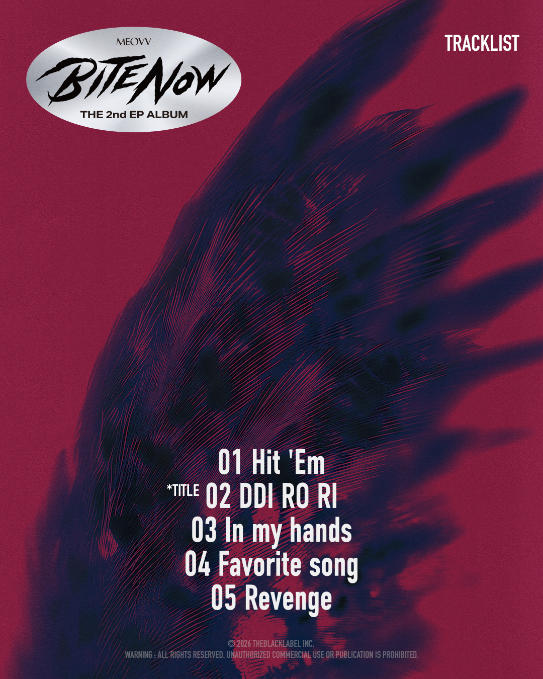 MEOVV单曲2辑 [BITE NOW] 歌单公开💿 