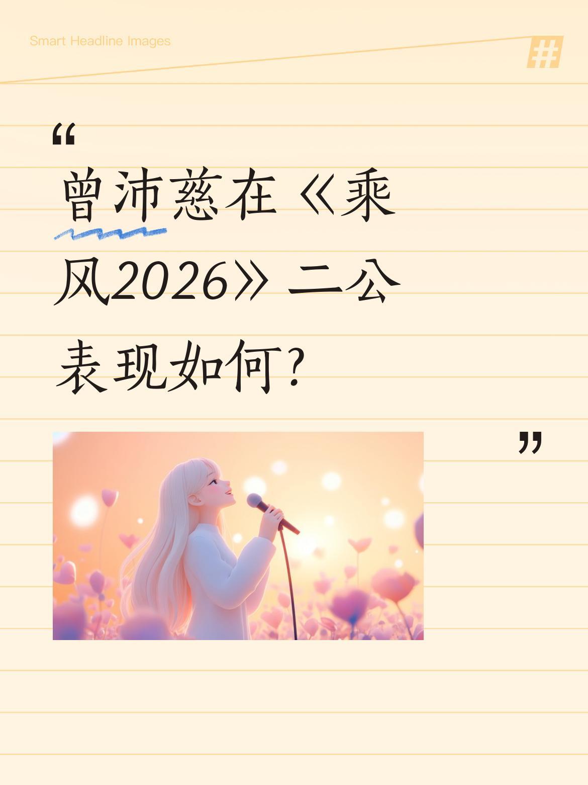 曾沛慈在《乘风2026》二公表现如何？
有网友看完节目后忍不住赞叹"唱得也太棒了