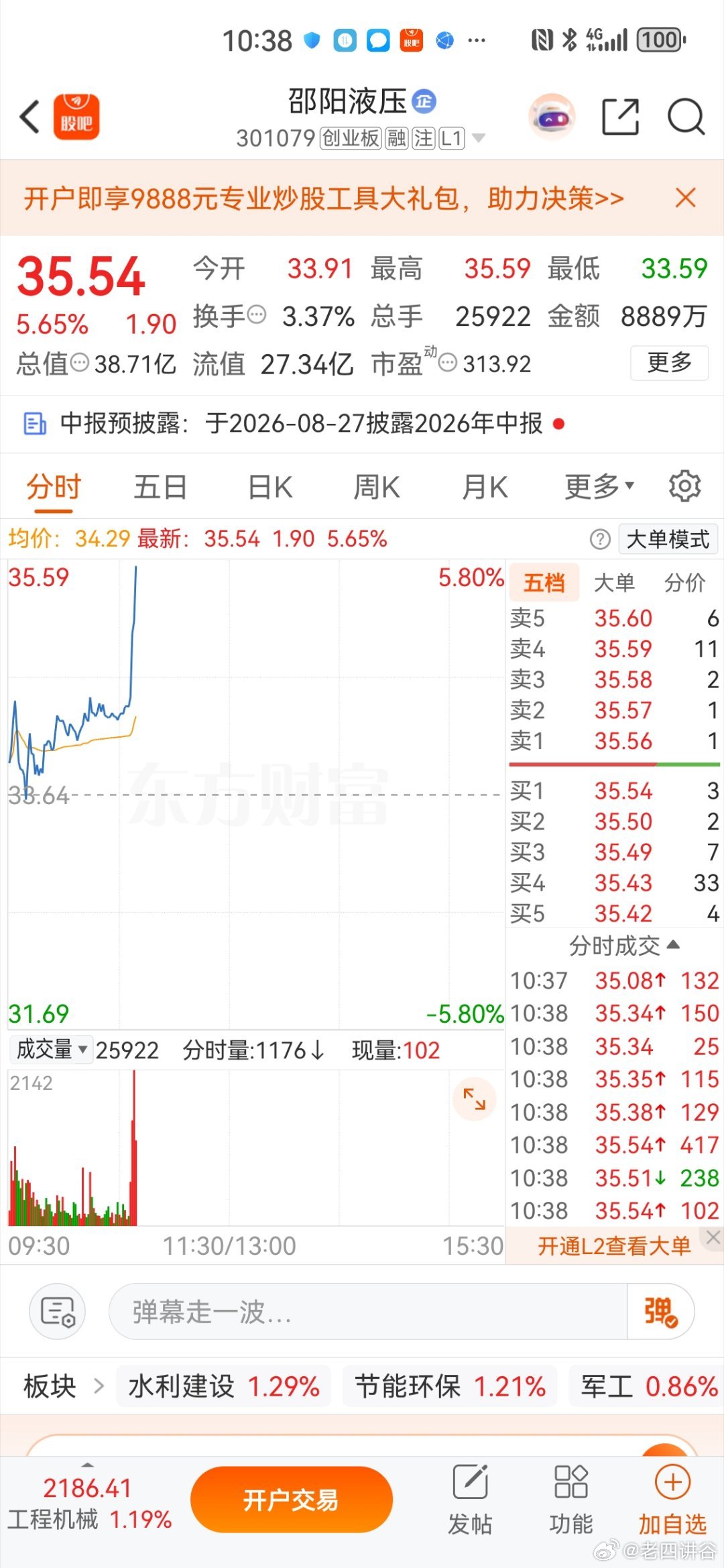 不敢出声邵阳液压 sz301079[股票] 