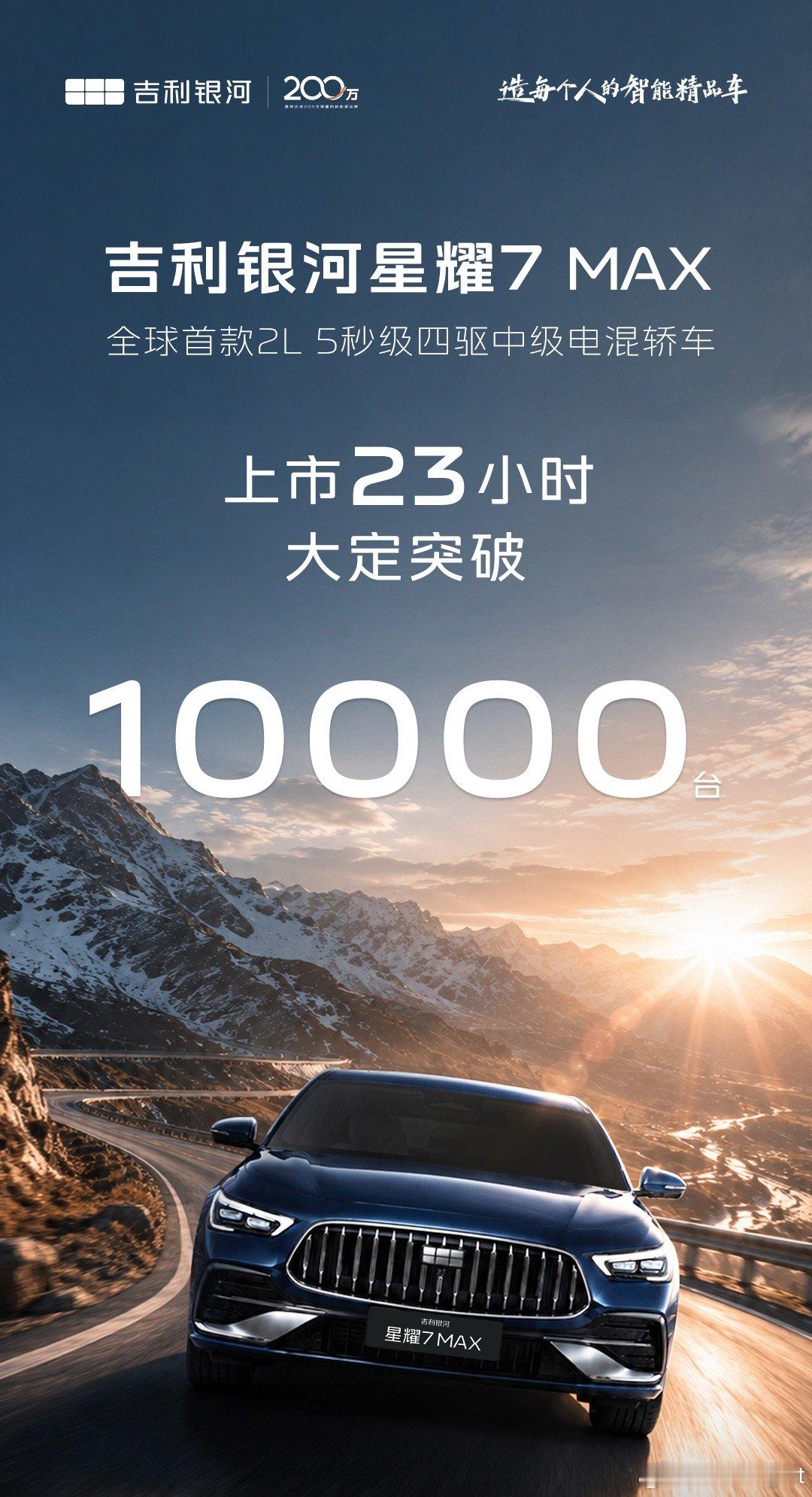 吉利银河星耀7MAX 上市23小时大定破万了，价格香是一个方面，更重要的是它的独