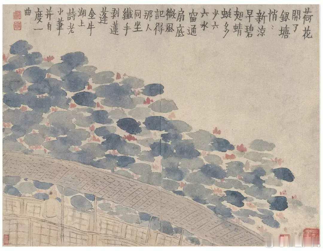 清 金农《花卉墨戏图册》。金农（1687~1763），字寿门、司农、吉金，号冬心