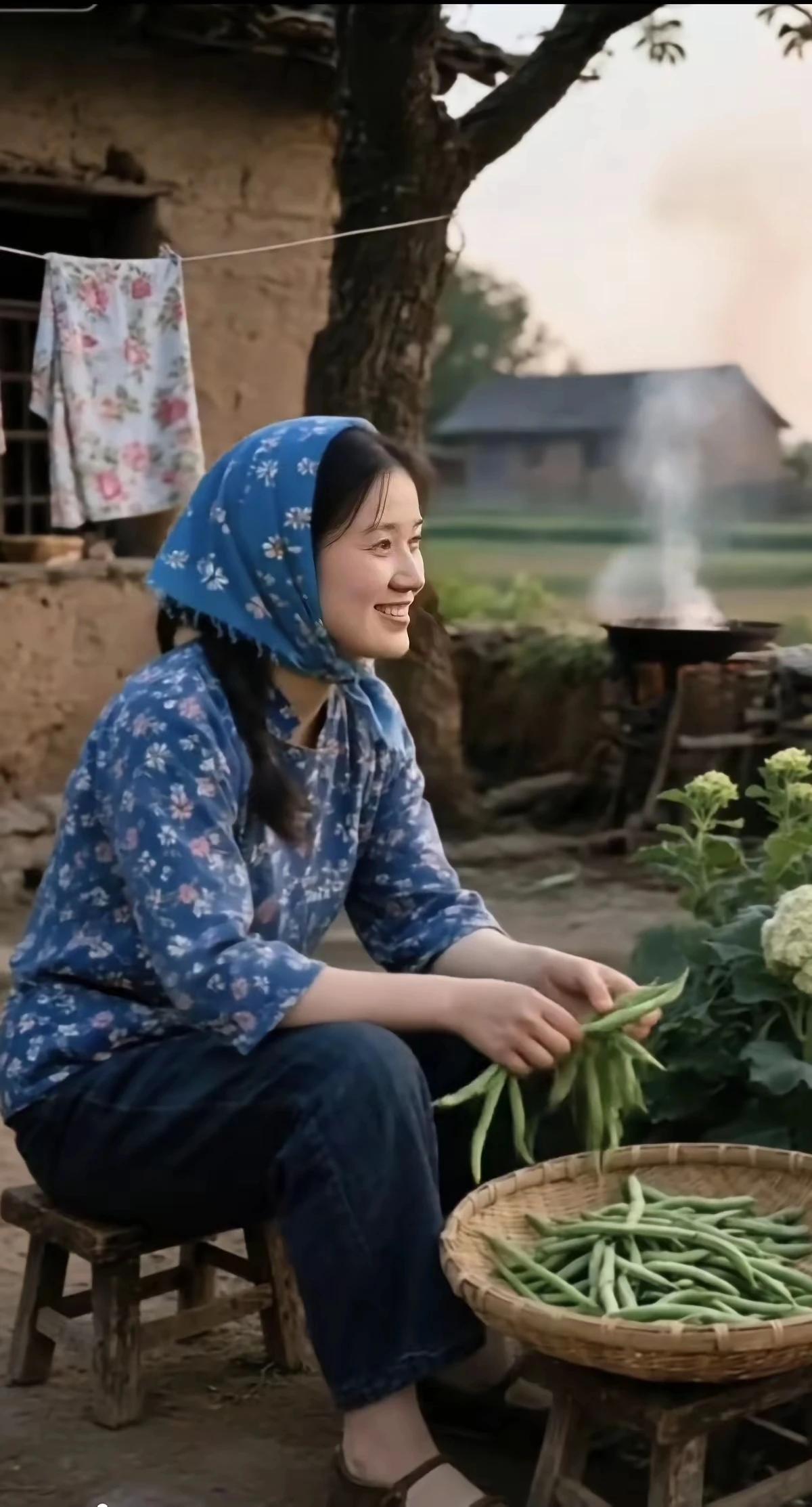 天净沙·盼郎归
择蔬心乱神呆，
望村眸目频抬。
盼那情郎早来。
老王欢快，
此般