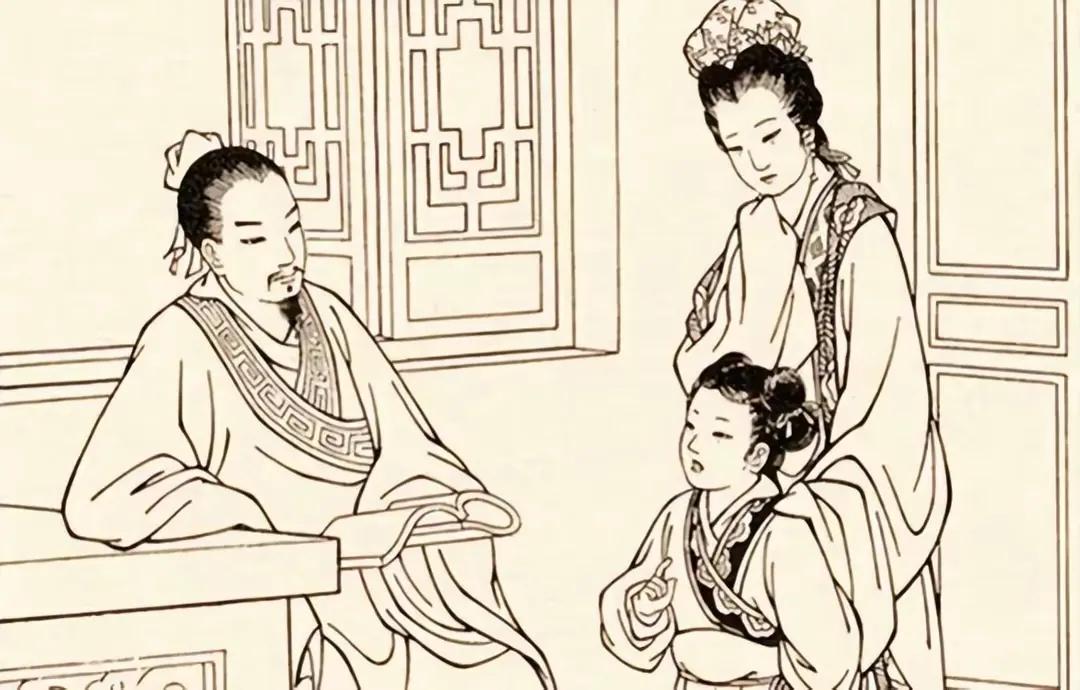 古时，傍晚，一家几口吃完晚饭，坐在院中观赏菊花，突然家人听到有个声音喊：“有贼！