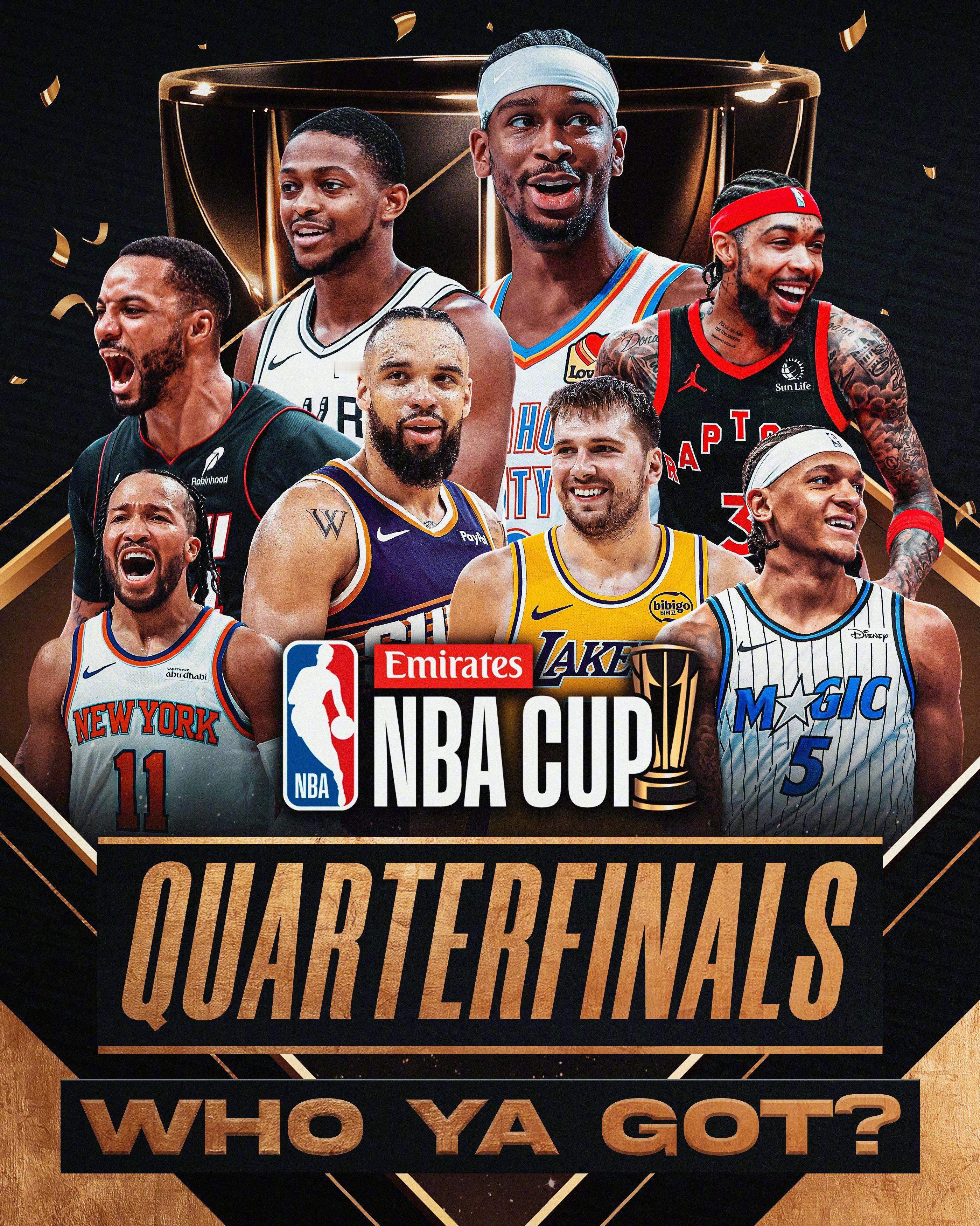NBA杯八强淘汰赛，哪四支队会晋级四强？热火 vs 魔术         尼克斯