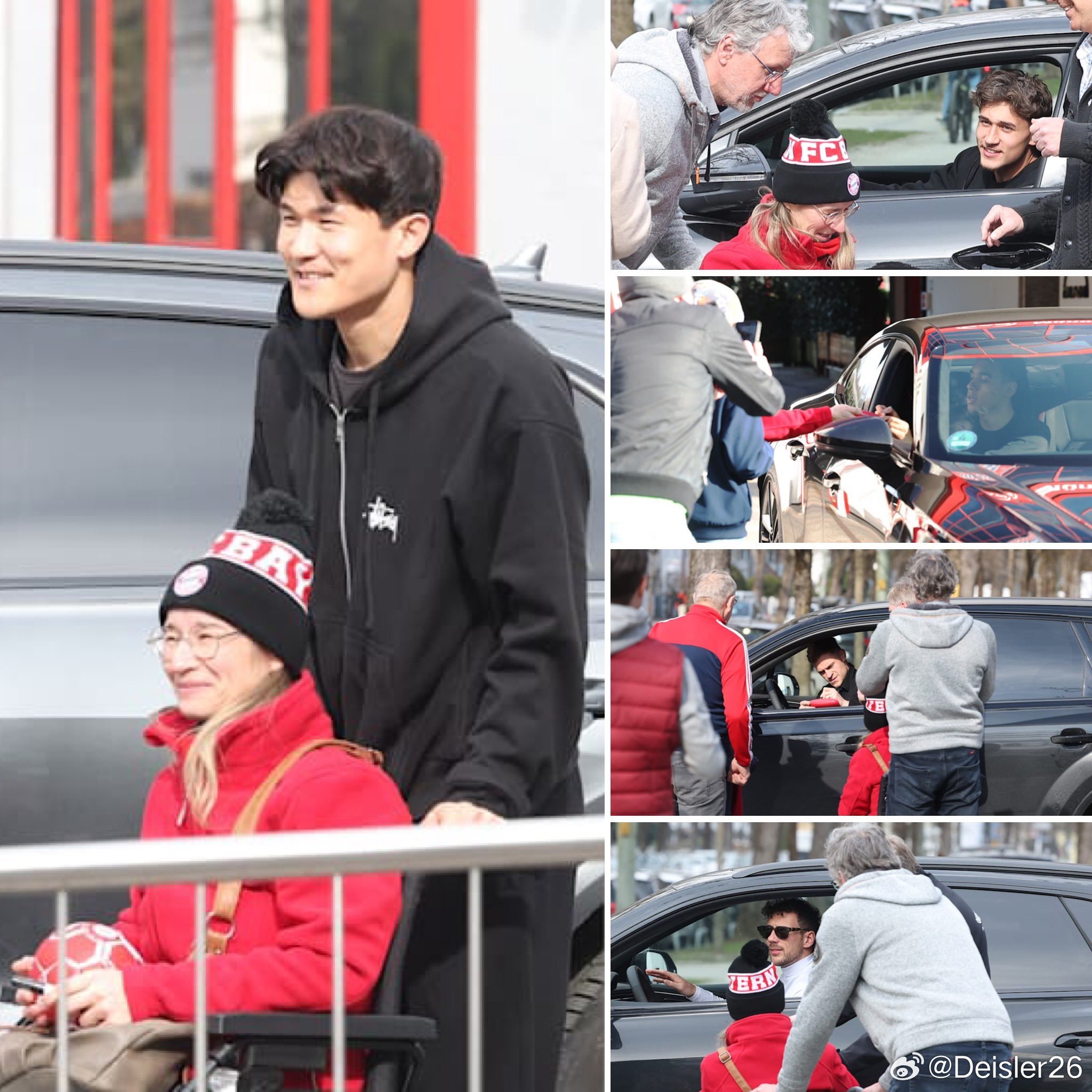 ❤️ 拜仁慕尼黑球員們實現了48歲輪椅球迷——丹妮的夢想❤️後衛金珉載看到丹妮後