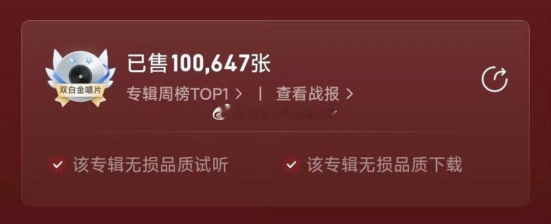 任嘉伦四专销量突破10万张，销售额超330万元纯散买一天多达成这个销量，超丝还是