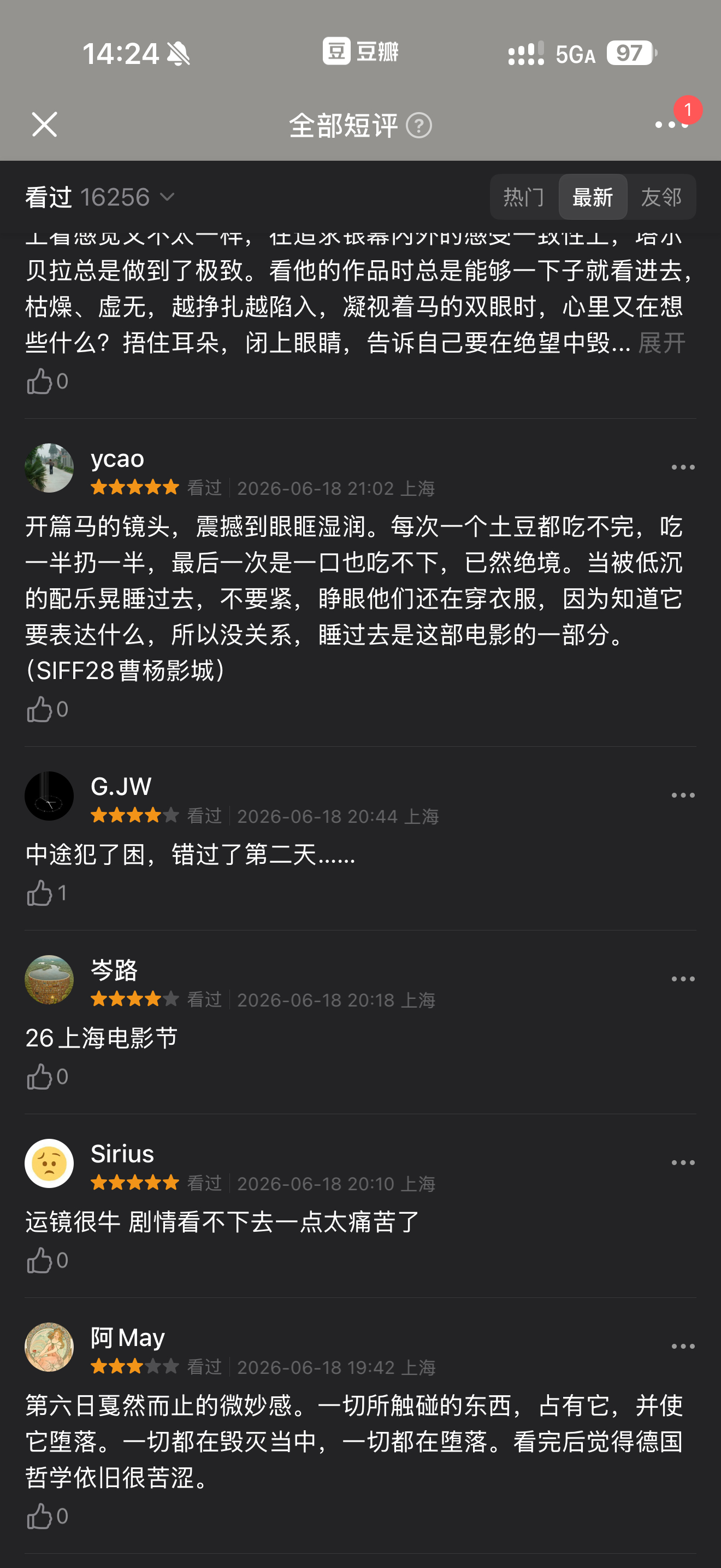 上影节 都灵之马如果你有机会拿摄像机拍一部关于隔壁村老王的日常琐碎生活，你觉得观