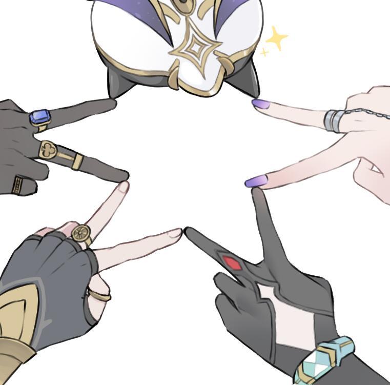好可爱🥺🥺🥺公司组比⭐️有戴手套不告诉妈妈！cr.sogalddaz#崩坏